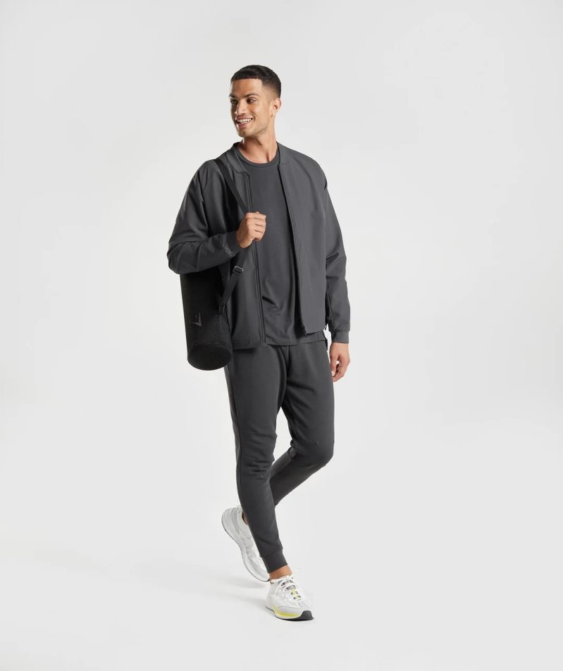 Men's Gymshark Studio Jackets Black | NZ 6XCNVZ